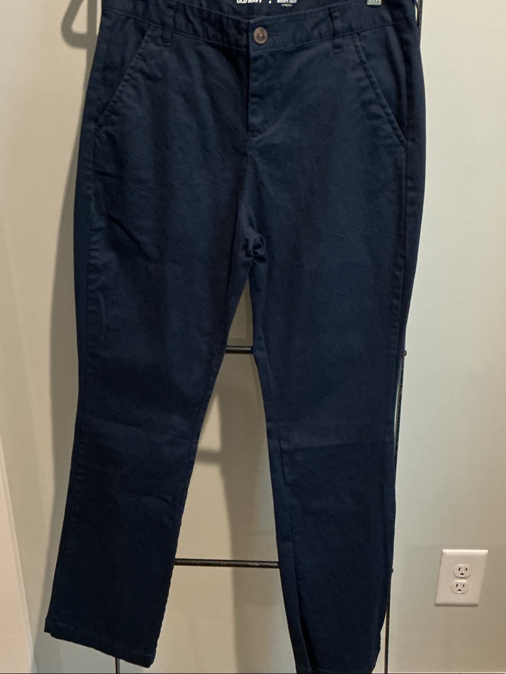 Old Navy Navy Blue Women"s Stretch Bootcut Chino Pants